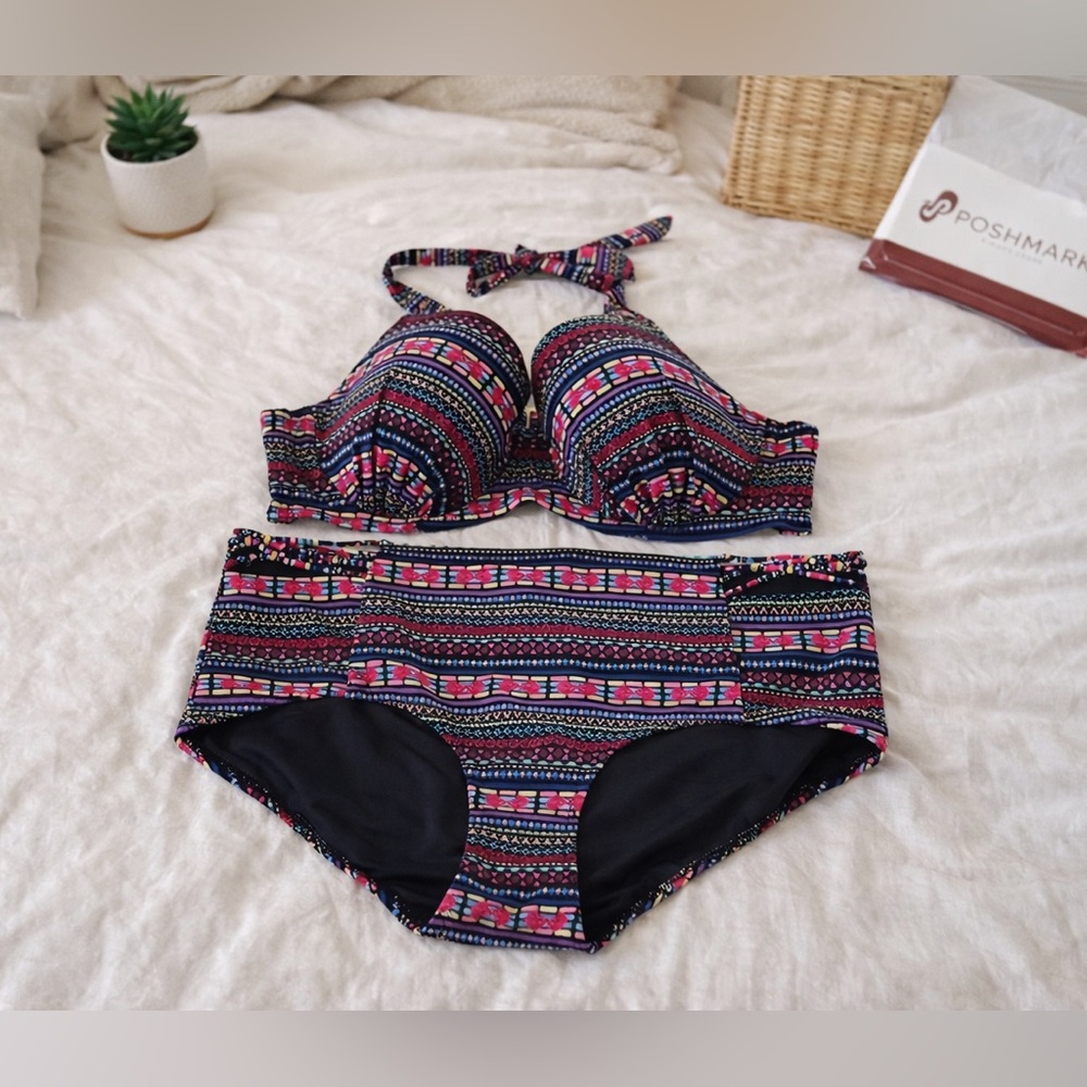 Swimsuits for all swim sexy plus size bikini tummy control‎ top 18 bottom 16